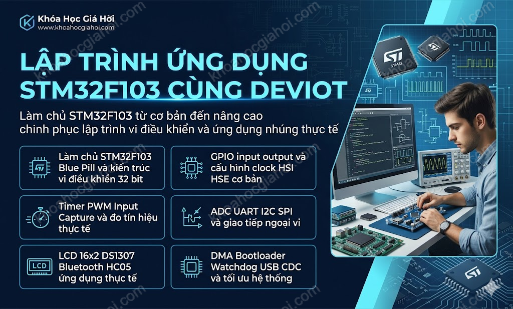 Khóa Học Lập Trình Ứng Dụng Stm32f103 Cùng Deviot