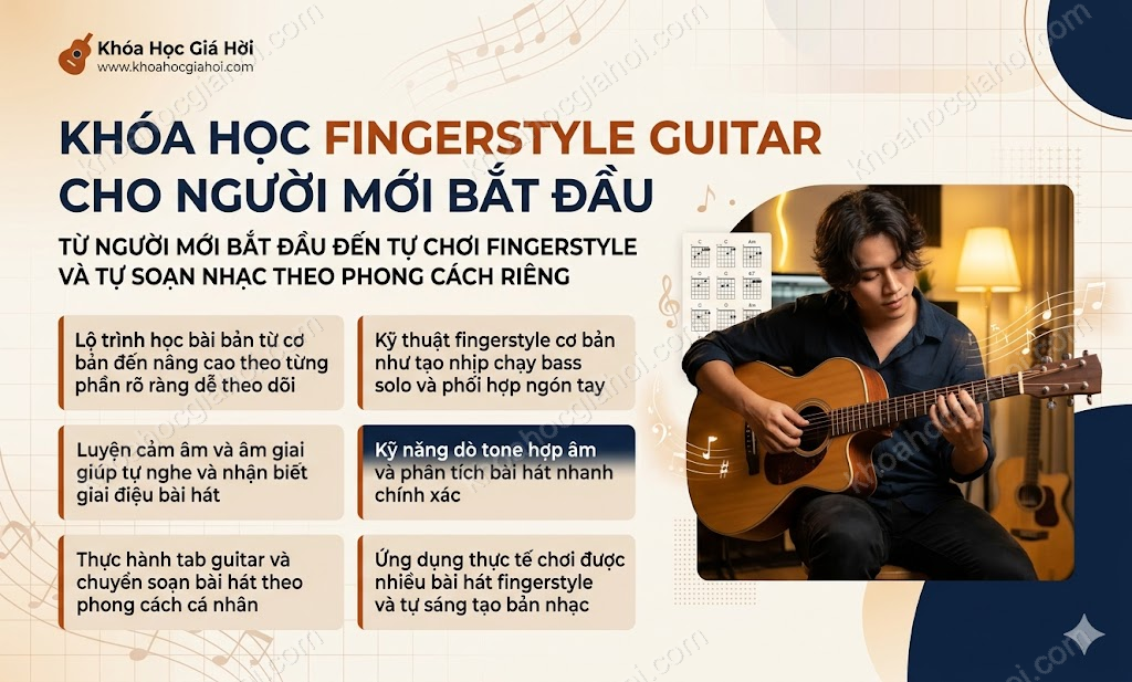 Khóa Học Fingerstyle Guitar Cho Người Mới Bắt Đầu