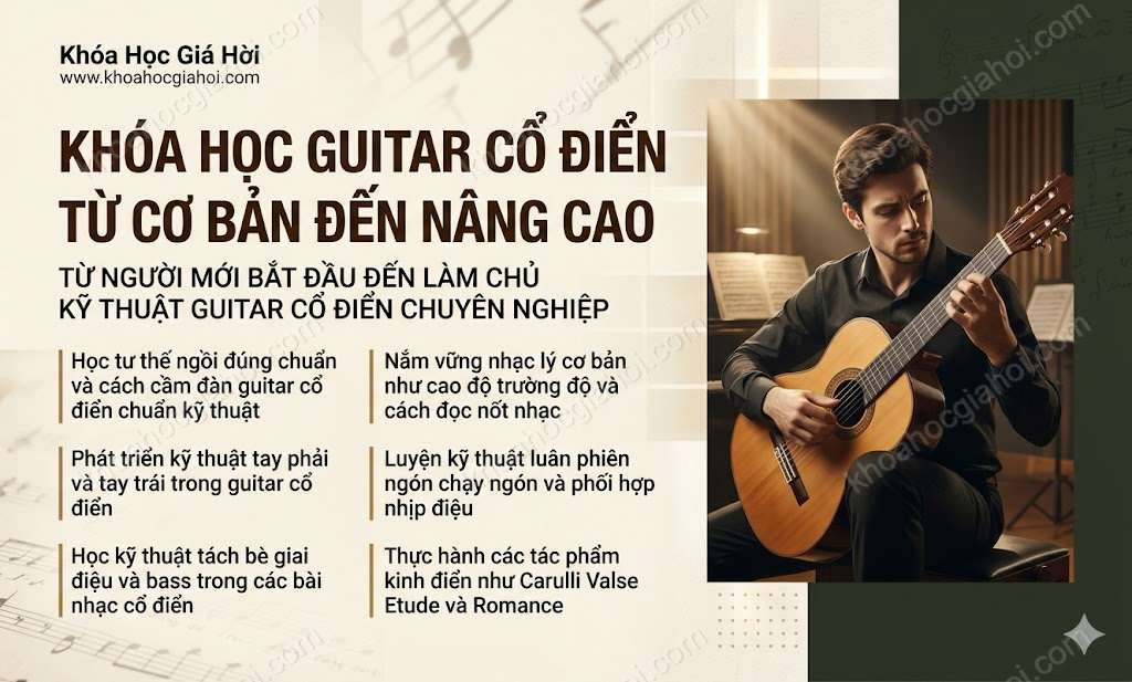 Khóa Học Guitar Cổ Điển - Từ Cơ Bản Đến Nâng Cao