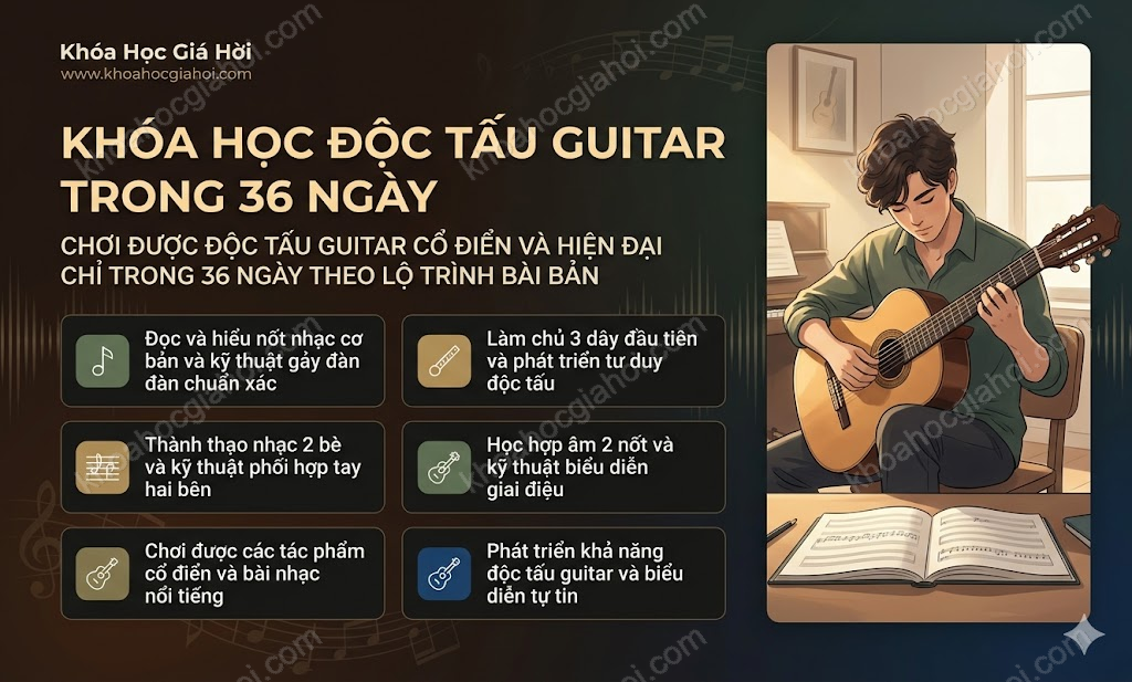 Khóa Học Độc Tấu Guitar Trong 36 Ngày
