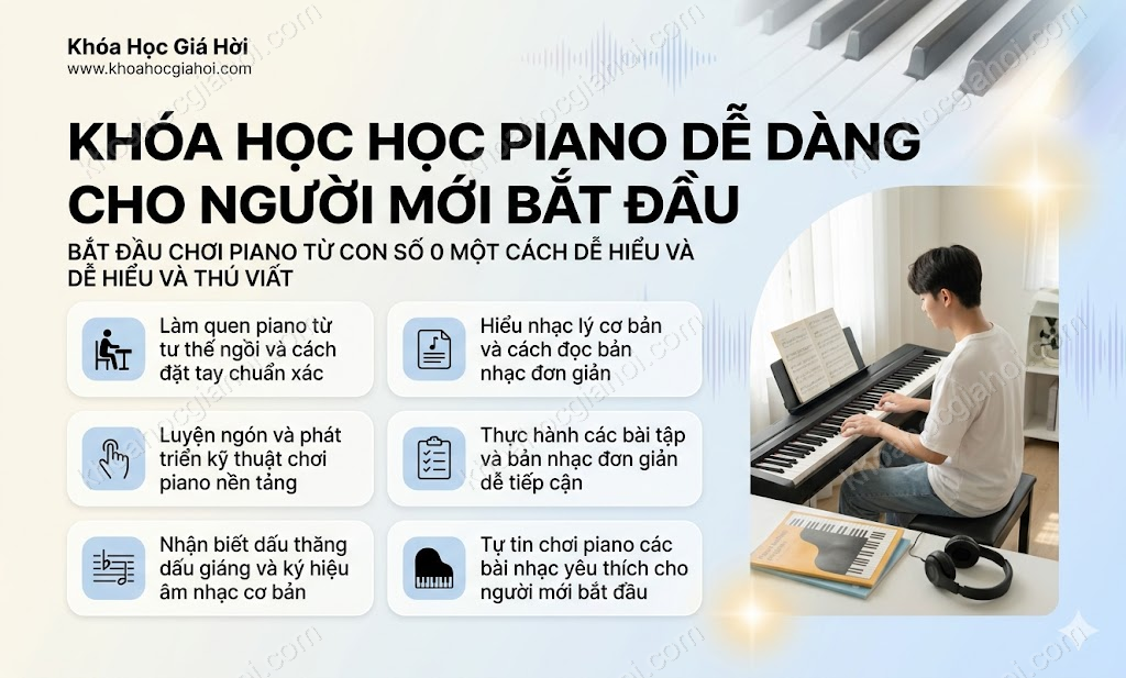 Khóa Học Học Piano Dễ Dàng Cho Người Mới Bắt Đầu