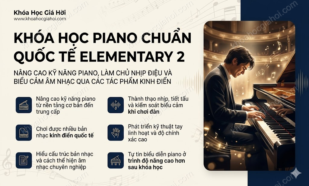 Khóa Học Piano Chuẩn Quốc Tế Elementary 2