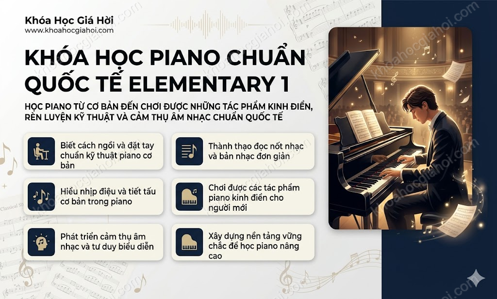 Khóa Học Piano Chuẩn Quốc Tế Elementary 1