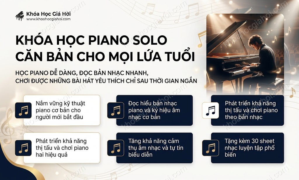 Khóa Học Piano Solo Căn Bản Cho Mọi Lứa Tuổi