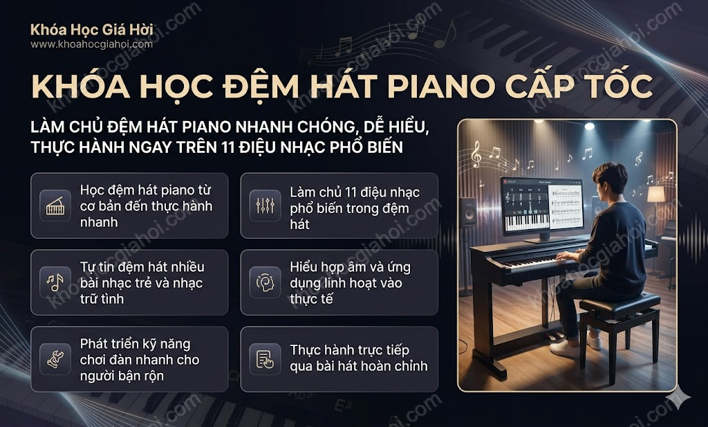Khóa Học Đệm Hát Piano Cấp Tốc