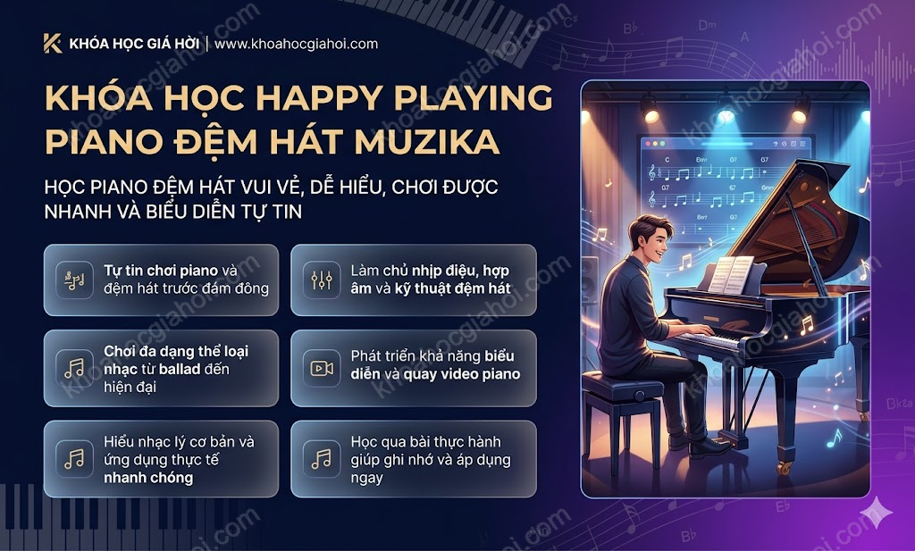 Khóa Học Happy Playing – Piano Đệm Hát - Muzika