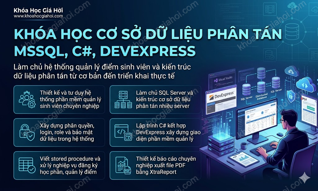 Khóa Học Cơ Sở Dữ Liệu Phân Tán Mssql, C#, Devexpress