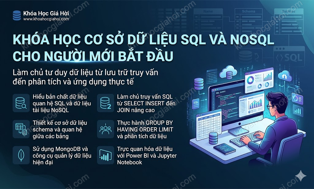 Khóa Học Cơ Sở Dữ Liệu SQL Và NoSQL Cho Người Mới Bắt Đầu
