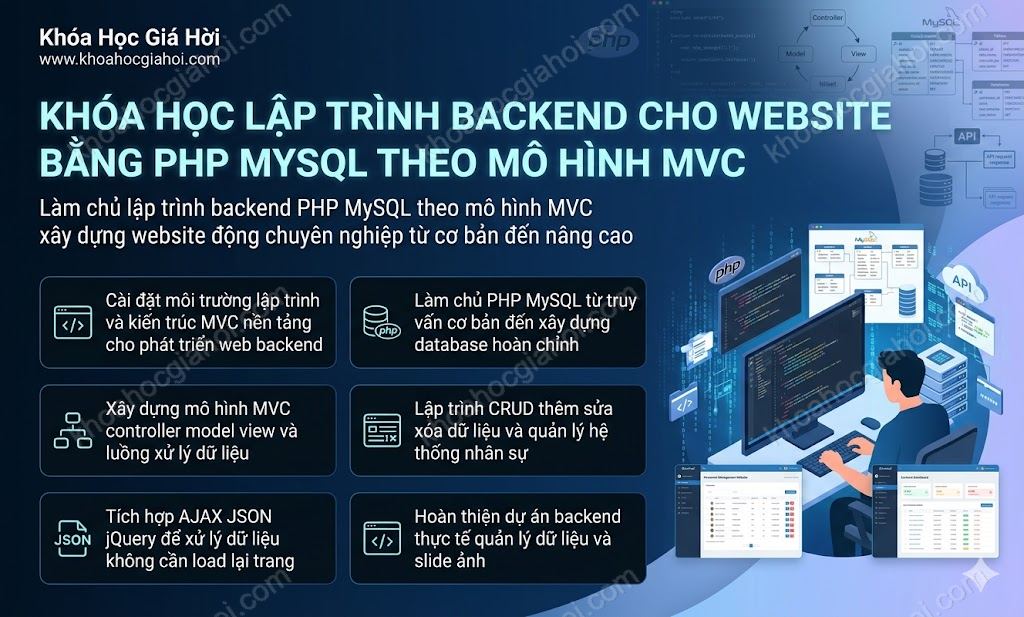 Khóa Học Lập Trình Backend Cho Website Bằng PHP/Mysql Theo Mô Hình MVC