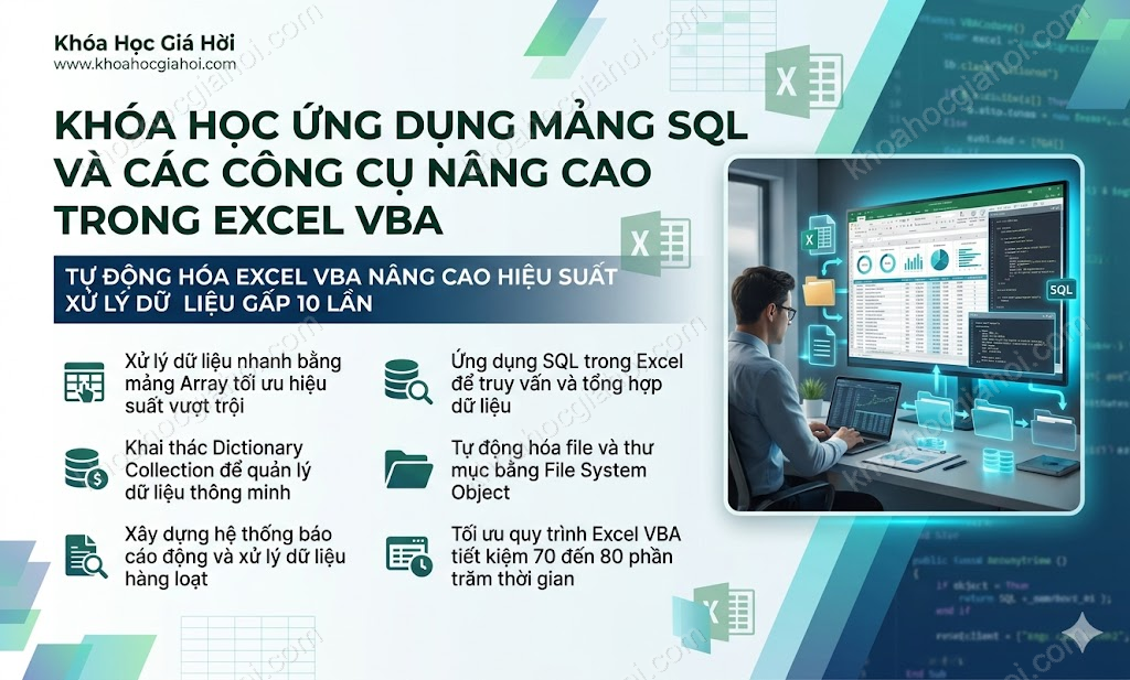 Khóa Học Ứng Dụng Mảng, Sql Và Các Công Cụ Nâng Cao Khác Trong Excel Và Vba