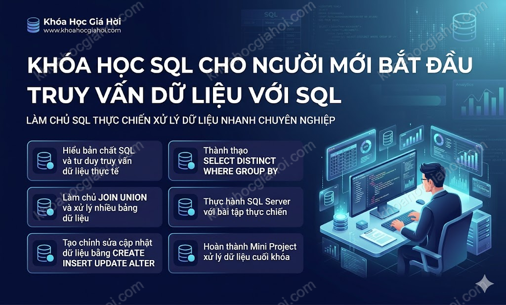 Khóa Học Sql Cho Người Mới Bắt Đầu – Truy Vấn Dữ Liệu Với Sql
