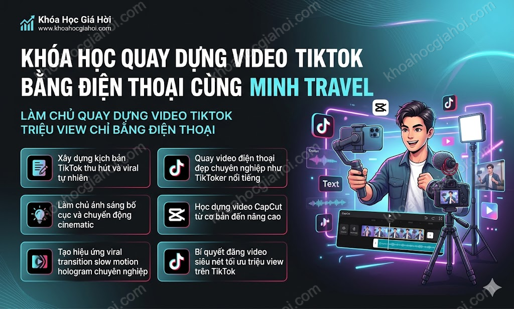 Khóa Học Quay Dựng Video Tiktok Bằng Điện Thoại Cùng Minh Travel