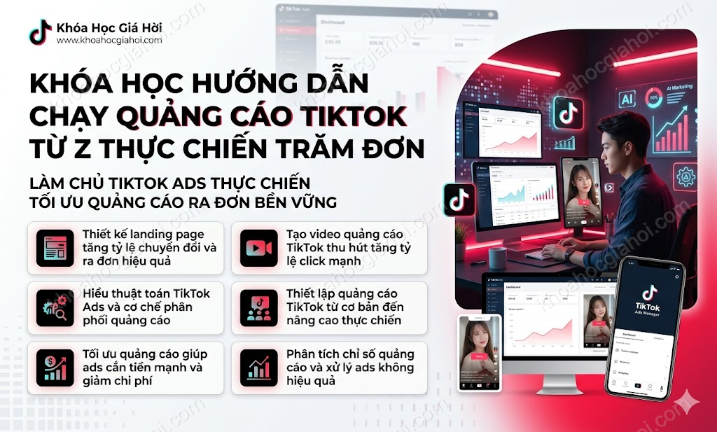 Khóa Học Hướng Dẫn Chạy Quảng Cáo Tiktok Từ A - Z Thực Chiến Trăm Đơn