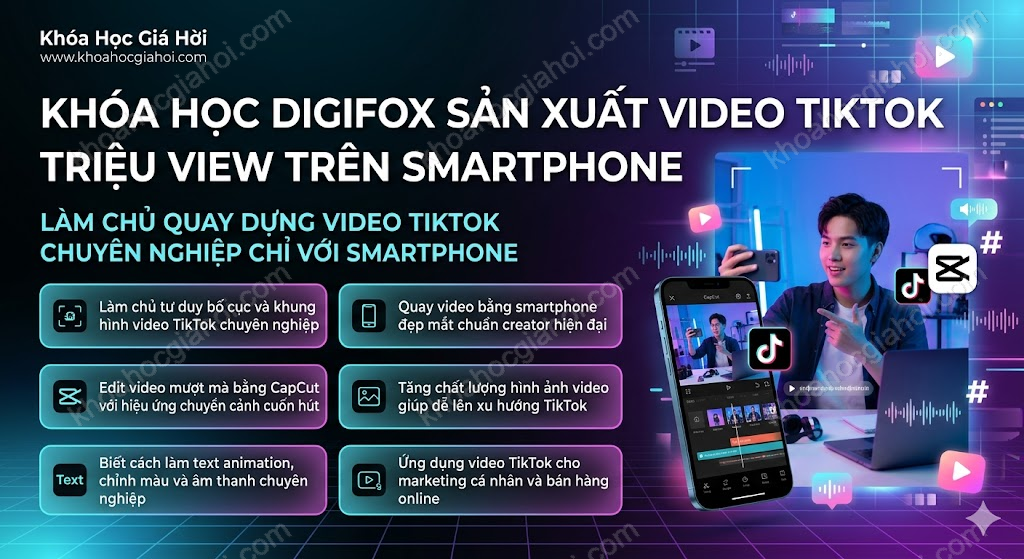 Khóa Học Digifox Sản Xuất Video Tiktok Triệu View Trên Smartphone