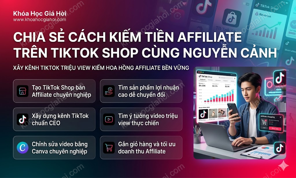 Chia Sẻ Cách Kiếm Tiền Affiliate Trên Tiktok Shop Cùng Nguyễn Cảnh