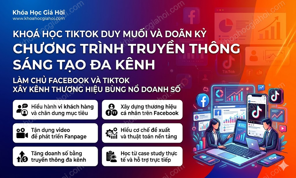 Khoá Học Tiktok Duy Muối Và Doãn Kỷ Chương Trình Truyền Thông Sáng Tạo Đa Kênh
