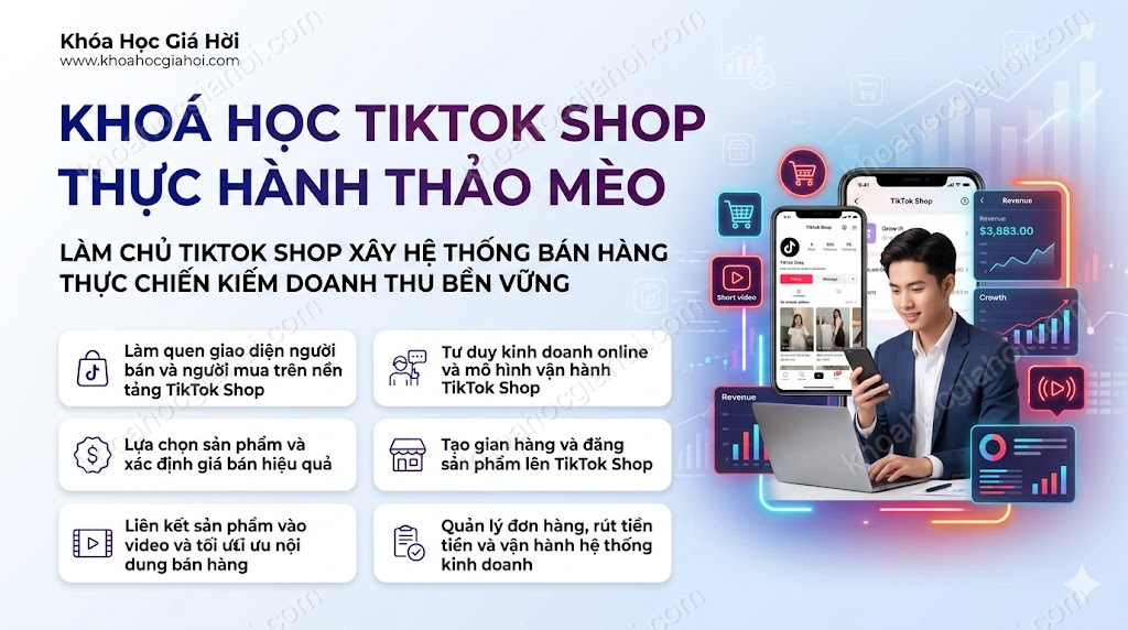 Khóa Học Tiktok Shop Thực Hành Thảo Mèo