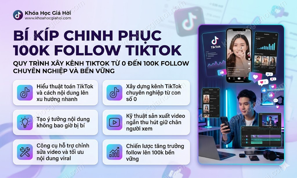Bí Kíp Chinh Phục 100k Follow Tiktok