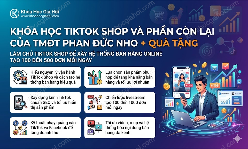 Khóa Học Tiktok Shop Và Phần Còn Lại Của Tmđt Phan Đức Nho + Quà Tặng