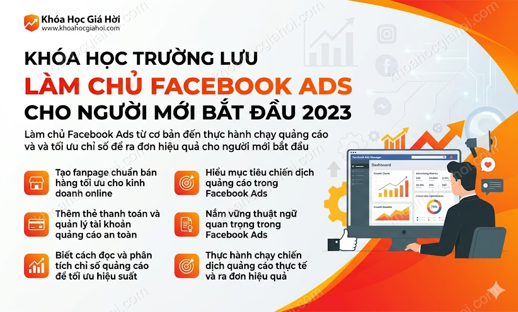 Khóa Học Trường Lưu Làm Chủ Facebook Ads Cho Người Mới Bắt Đầu 2023