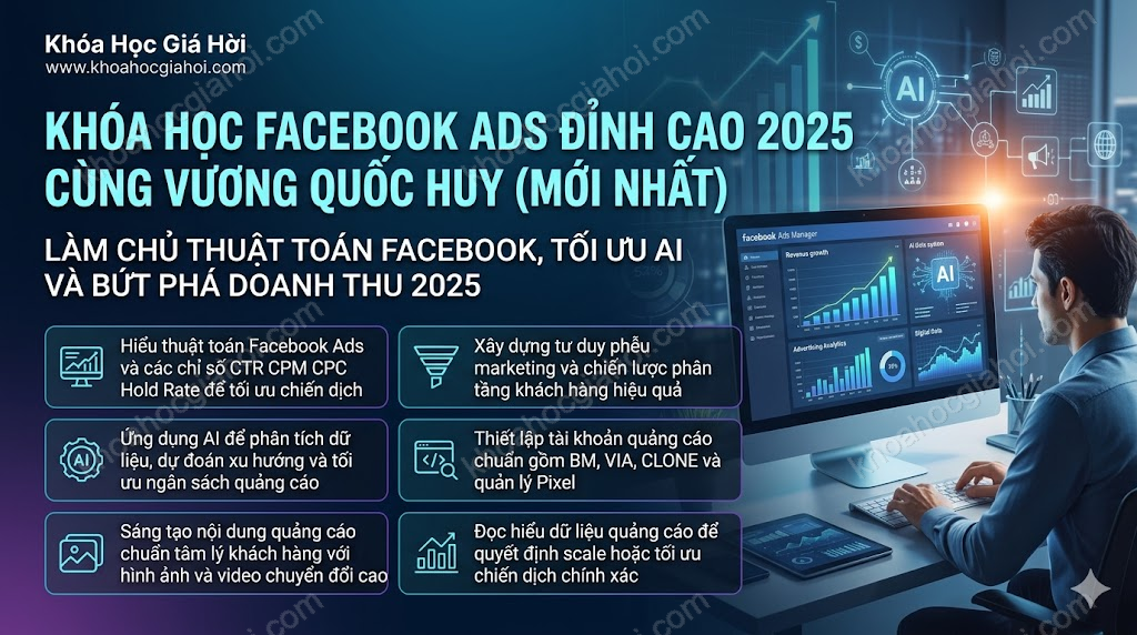 Khóa Học Facebook Ads Đỉnh Cao 2025 Cùng Vương Quốc Huy (Mới Nhất)