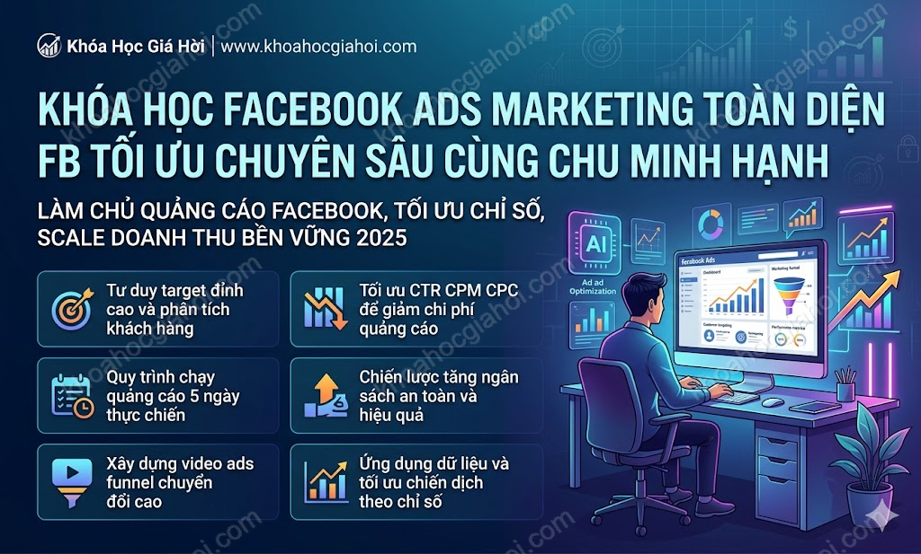 Khóa Học Facebook Ads Marketing Toàn Diện (FB Tối Ưu Chuyên Sâu) Cùng Chu Minh Hạnh
