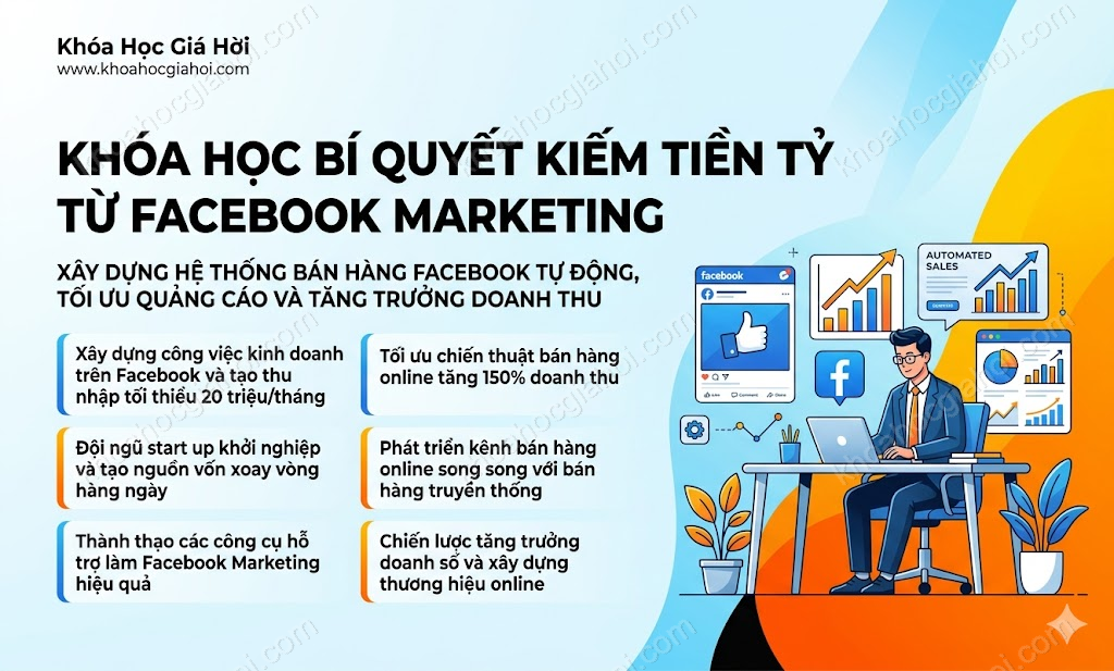 Khoá Học Bí Quyết Kiếm Tiền Tỷ Từ Facebook Marketing