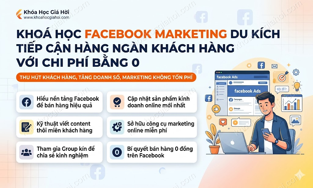 Khoá Học Facebook Marketing Du Kích Tiếp Cận Hàng Ngàn Khách Hàng Với Chi Phí Bằng 0