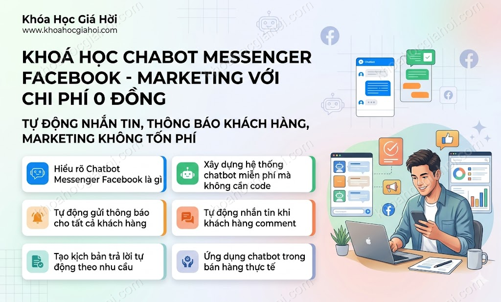 Khoá Học Chabot Messenger Facebook - Marketing Với Chi Phí 0 Đồng