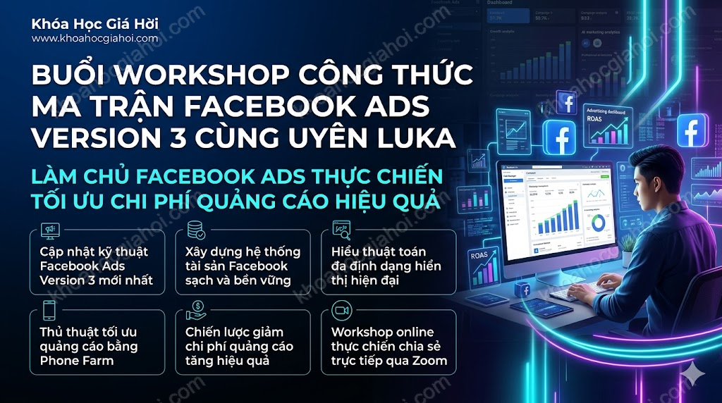 Buổi Workshop Công Thức Ma Trận Facebook Ads Version 3 Cùng Uyên Luka