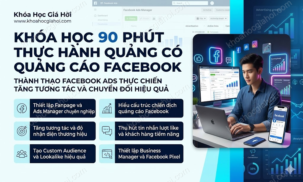 Khóa Học 90 Phút Thực Hành Quảng Cáo Facebook