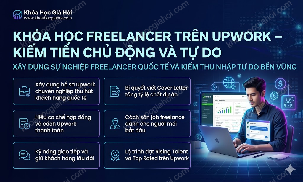 Khóa Học Freelancer Trên Upwork – Kiếm Tiền Chủ Động Và Tự Do