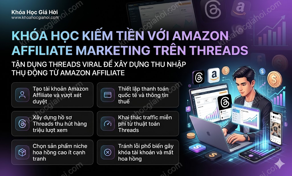 Khóa Học Kiếm Tiền Với Amazon Affiliate Marketing Trên Threads