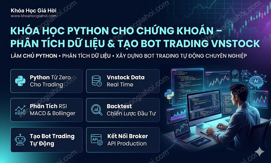 Khóa Học Python Cho Chứng Khoán – Phân Tích Dữ Liệu & Tạo Bot Trading VNSTOCK