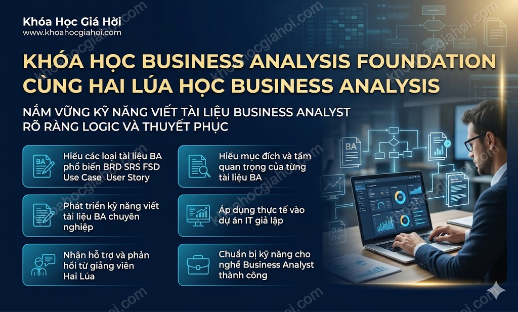 Khóa Học Business Analysis Foundation Cùng Hai Lúa Học Business Analysis