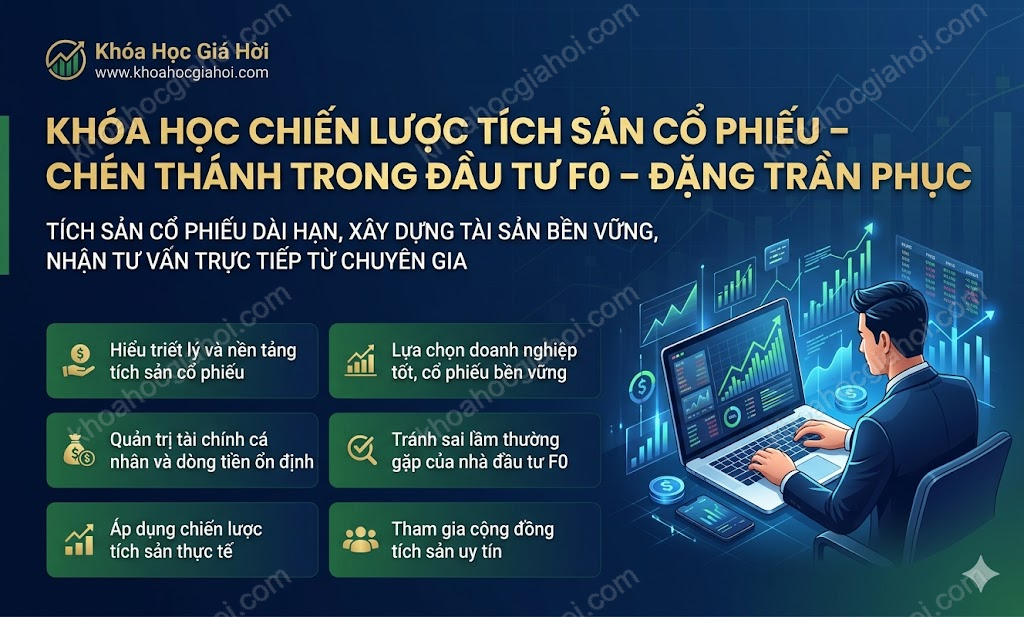 Khóa Học Chiến Lược Tích Sản Cổ Phiếu – Chén Thánh Trong Đầu Tư F0 – Đặng Trần Phục