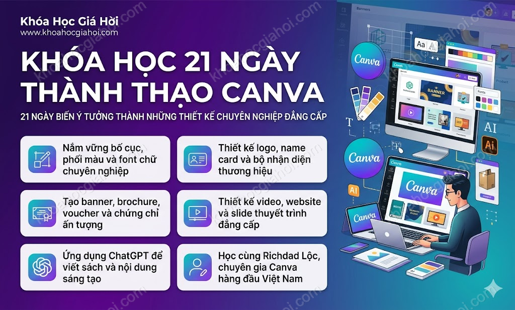 Khóa Học 21 Ngày Thành Thạo Canva
