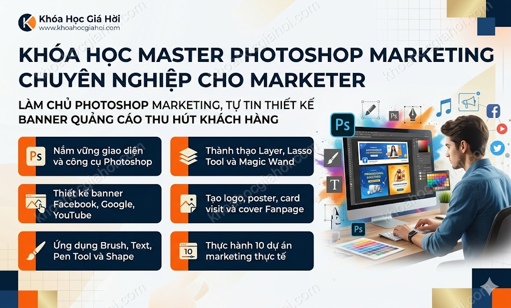 Khóa Học Master Photoshop Marketing Chuyên Nghiệp Cho Marketer
