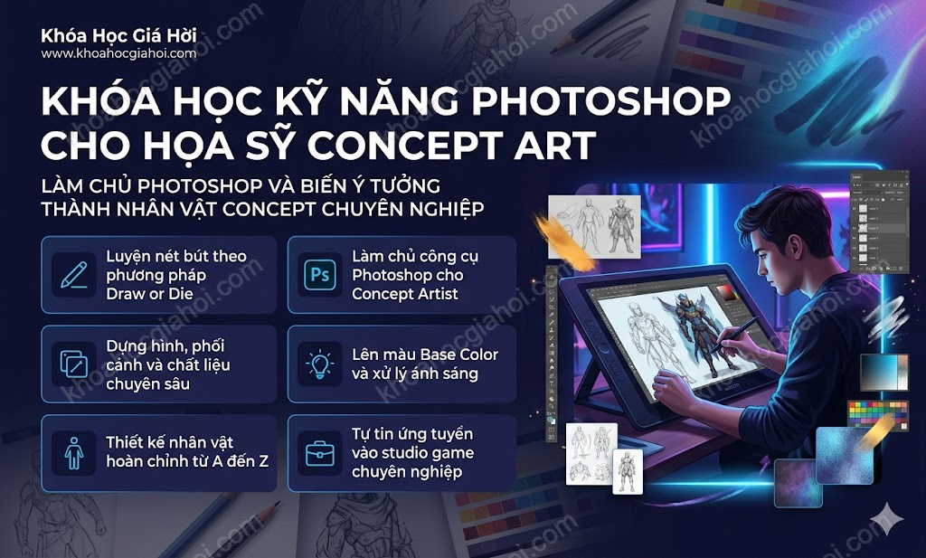 Khóa Học Kỹ Năng Photoshop Cho Họa Sỹ Concept Art