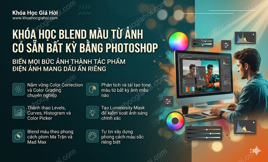 Khóa Học Blend Màu Từ Ảnh Có Sẵn Bất Kỳ Bằng Photoshop