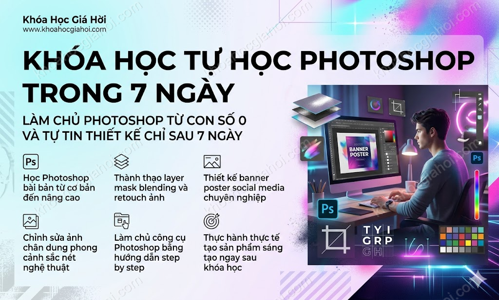 Khóa Học Tự Học Photoshop Trong 7 Ngày