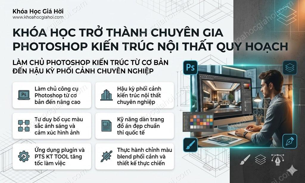 Khóa Học Trở Thành Chuyên Gia Photoshop Kiến Trúc, Nội Thất, Quy Hoạch