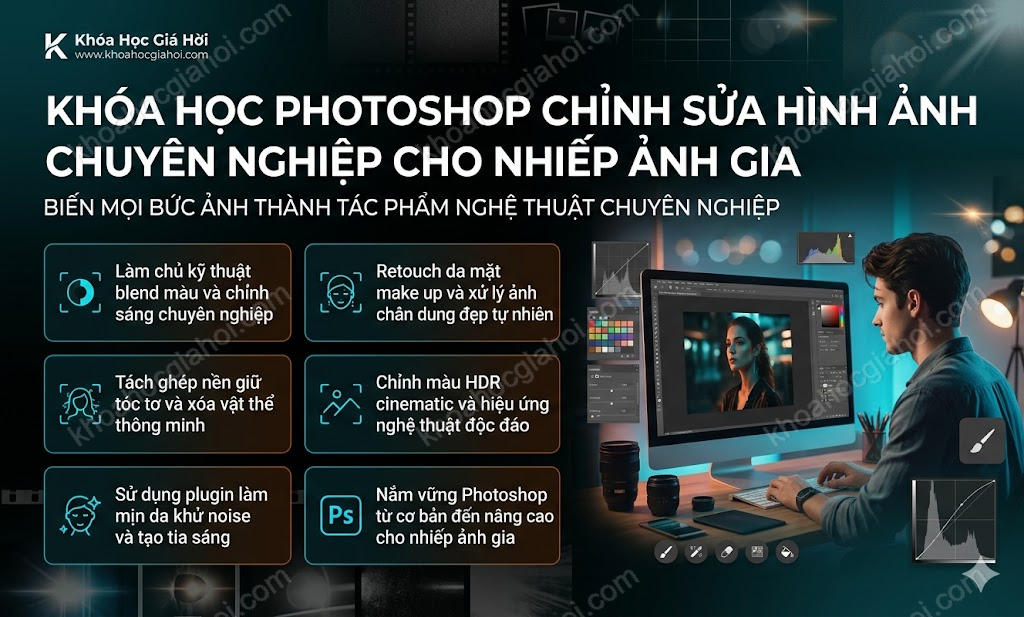 Khóa Học Photoshop Chỉnh Sửa Hình Ảnh Chuyên Nghiệp Cho Nhiếp Ảnh Gia
