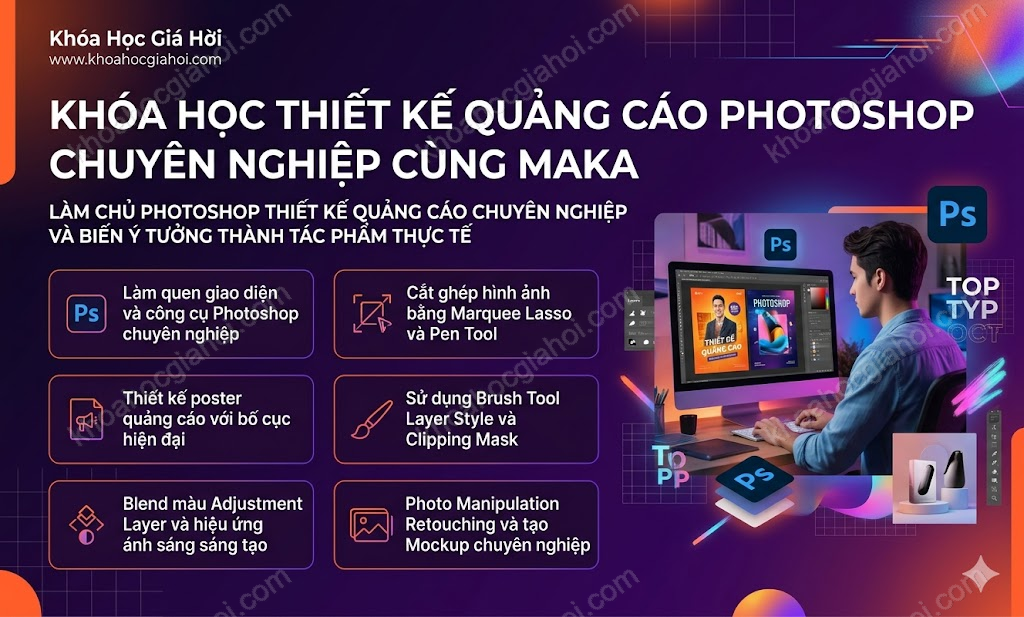 Khóa Học Thiết Kế Quảng Cáo Photoshop Chuyên Nghiệp Cùng Maka