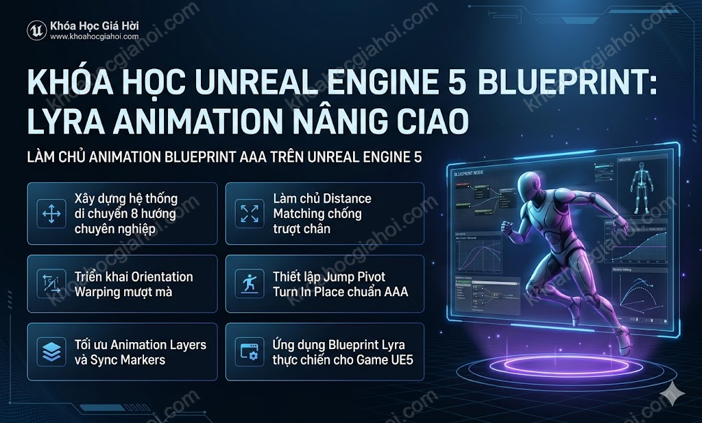 Khóa Học Unreal Engine 5 Blueprint: Lyra Animation Nâng Cao