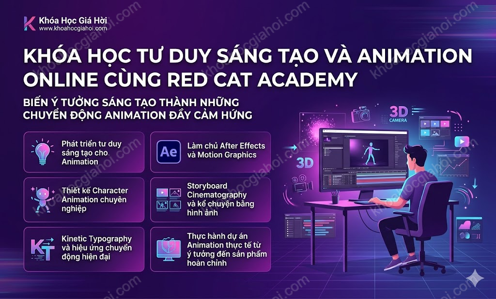 Khóa Học Tư Duy Sáng Tạo Và Animation Online Cùng Red Cat Academy