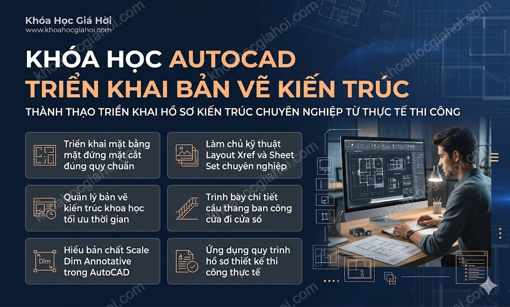 Khóa Học Autocad Triển Khai Bản Vẽ Kiến Trúc