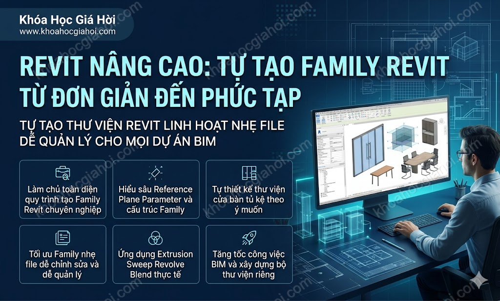 Khóa Học Revit Nâng Cao: Tự Tạo Family Revit Từ Đơn Giản Đến Phức Tạp