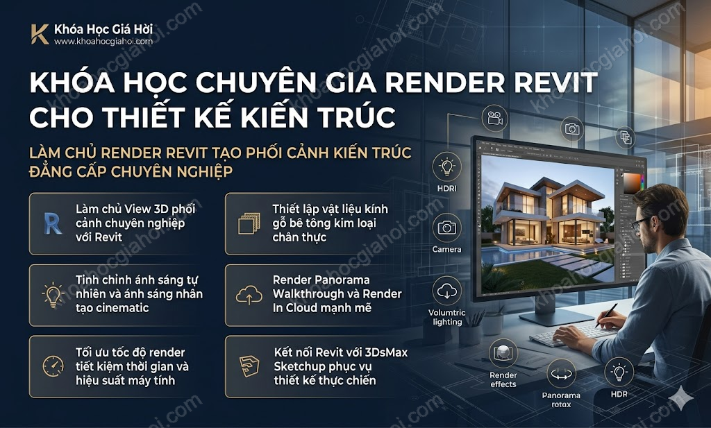 Khóa Học Chuyên Gia Render Revit Cho Thiết Kế Kiến Trúc