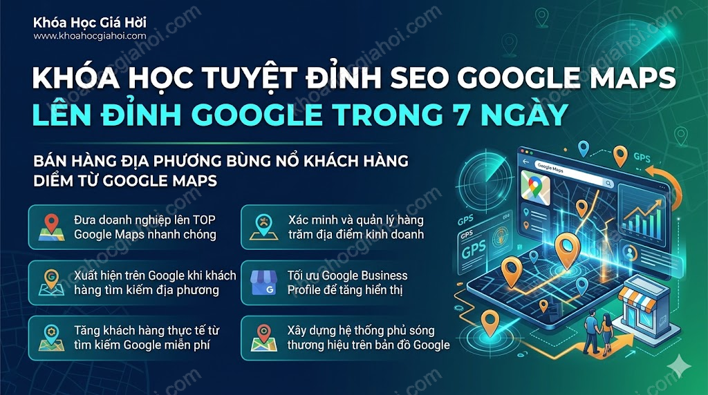 Khóa Học Tuyệt Đỉnh SEO Google Maps Lên Đỉnh Google Trong 7 Ngày
